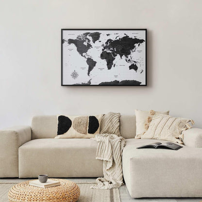 Poster - Monochromatic Map Artgeist