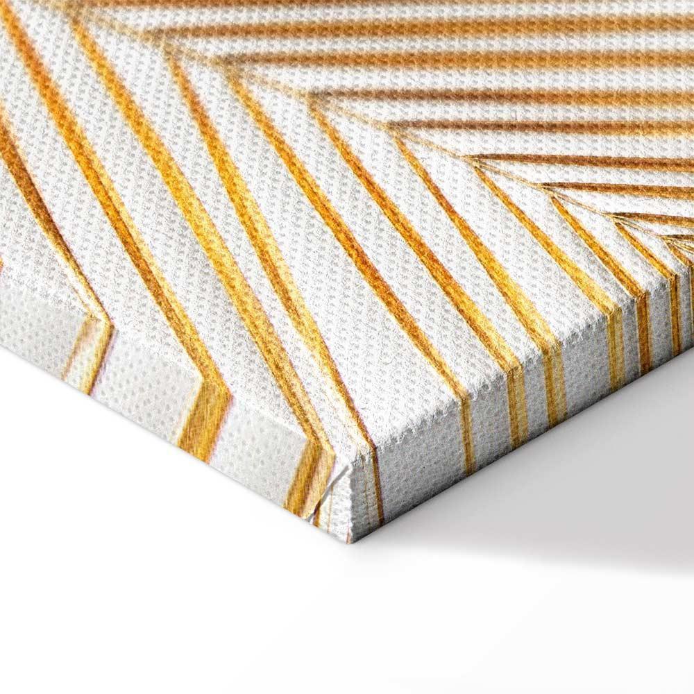 Leinwandbild - Golden Palm Leaves (1 Part) Vertical