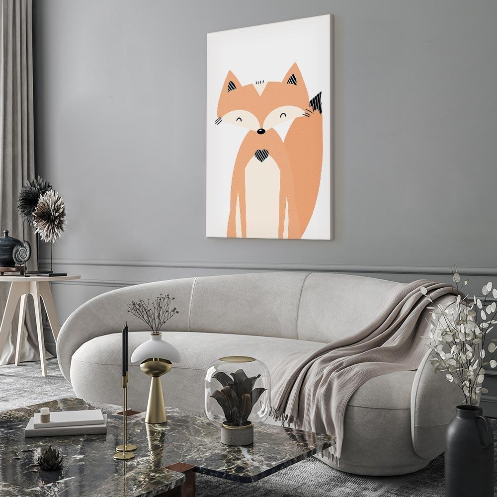 Leinwandbild - Happy Fox (1 Part) Vertical