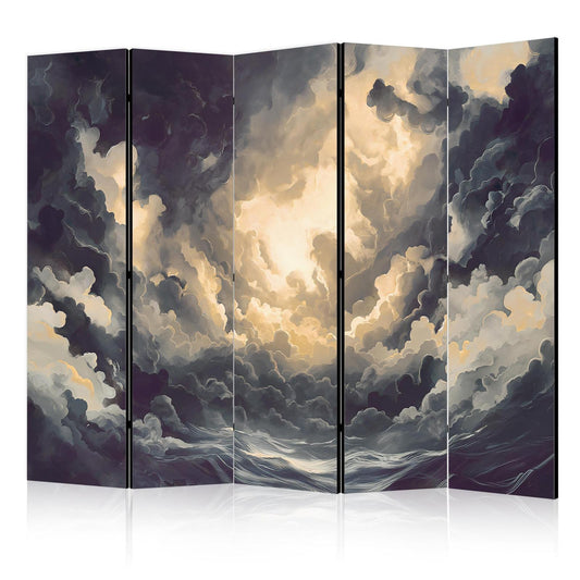 Paravent - Epic Light Play: The Sun Battling for Dominance Over the Clouds Artgeist