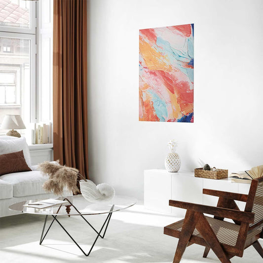 Poster - Colorful Harmony - dynamic color transitions in pastel tones Artgeist
