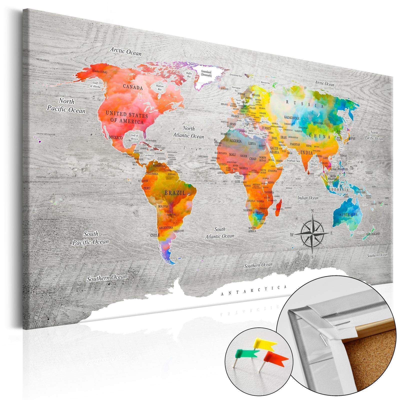 Korkbild - Multicolored Travels Artgeist