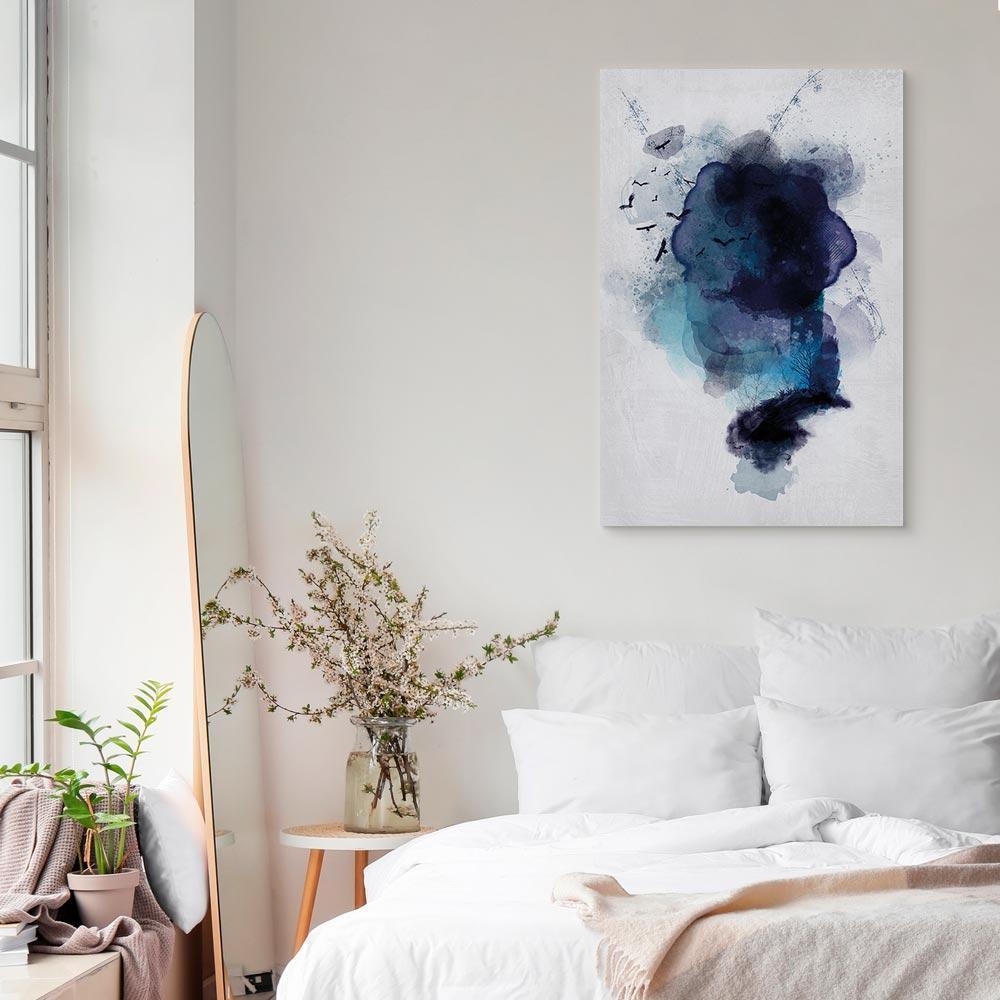 Leinwandbild - Blue Memory (1 Part) Vertical