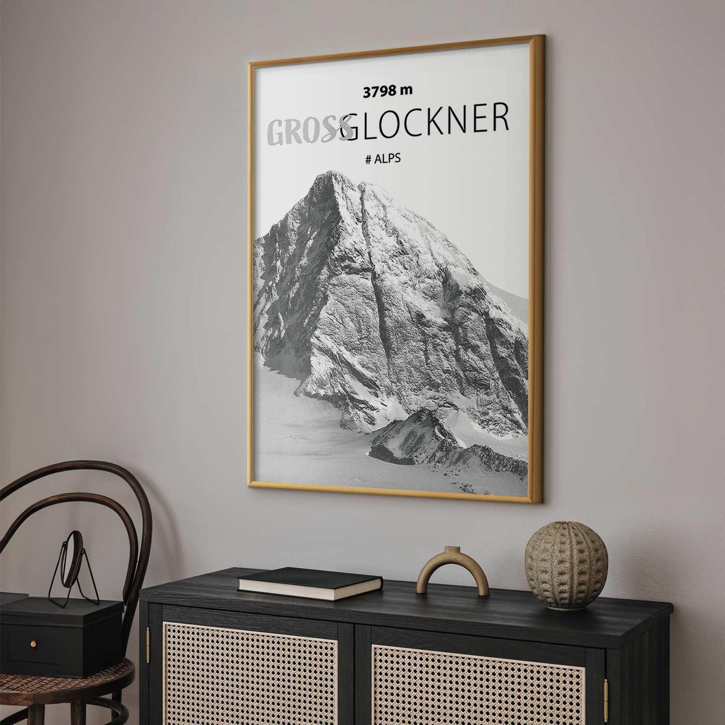 Poster - Majestic mountain peak Glosslockner mountain crown mountain landscape