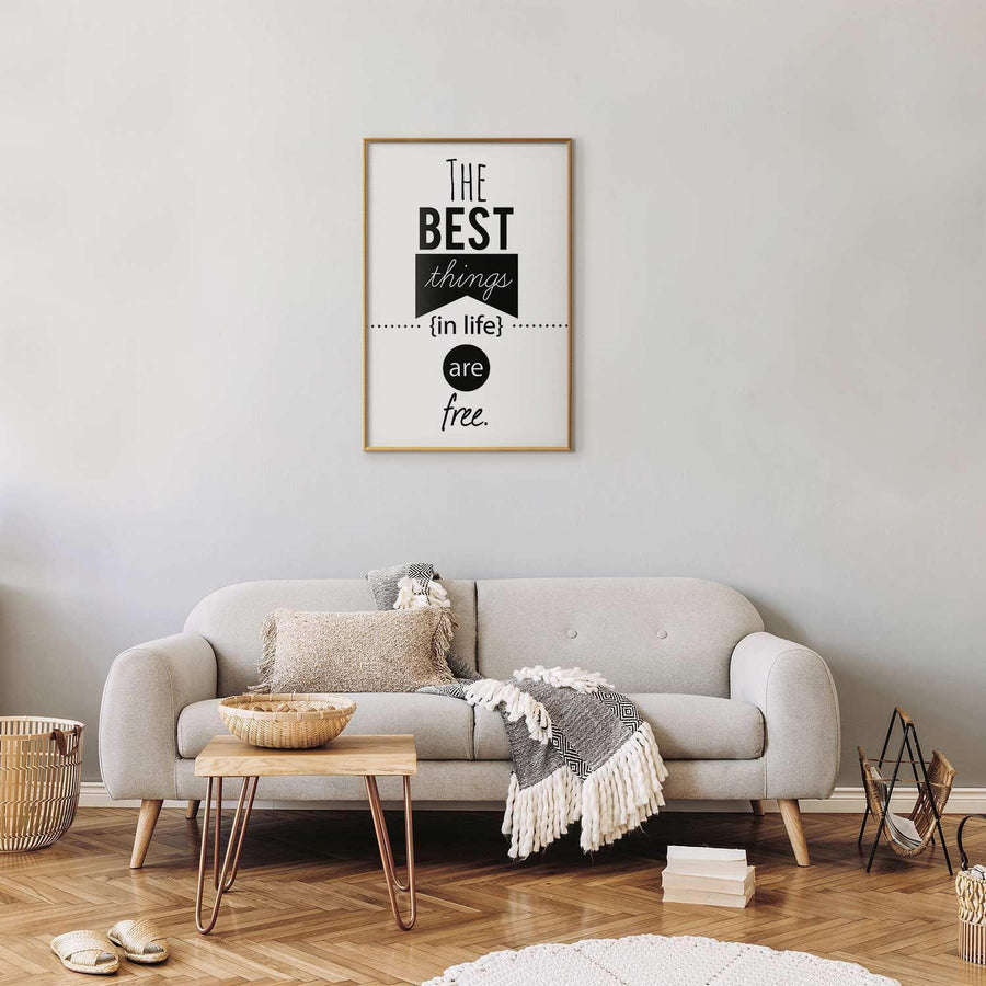 Poster - The Best Things in Life Are Free Artgeist
