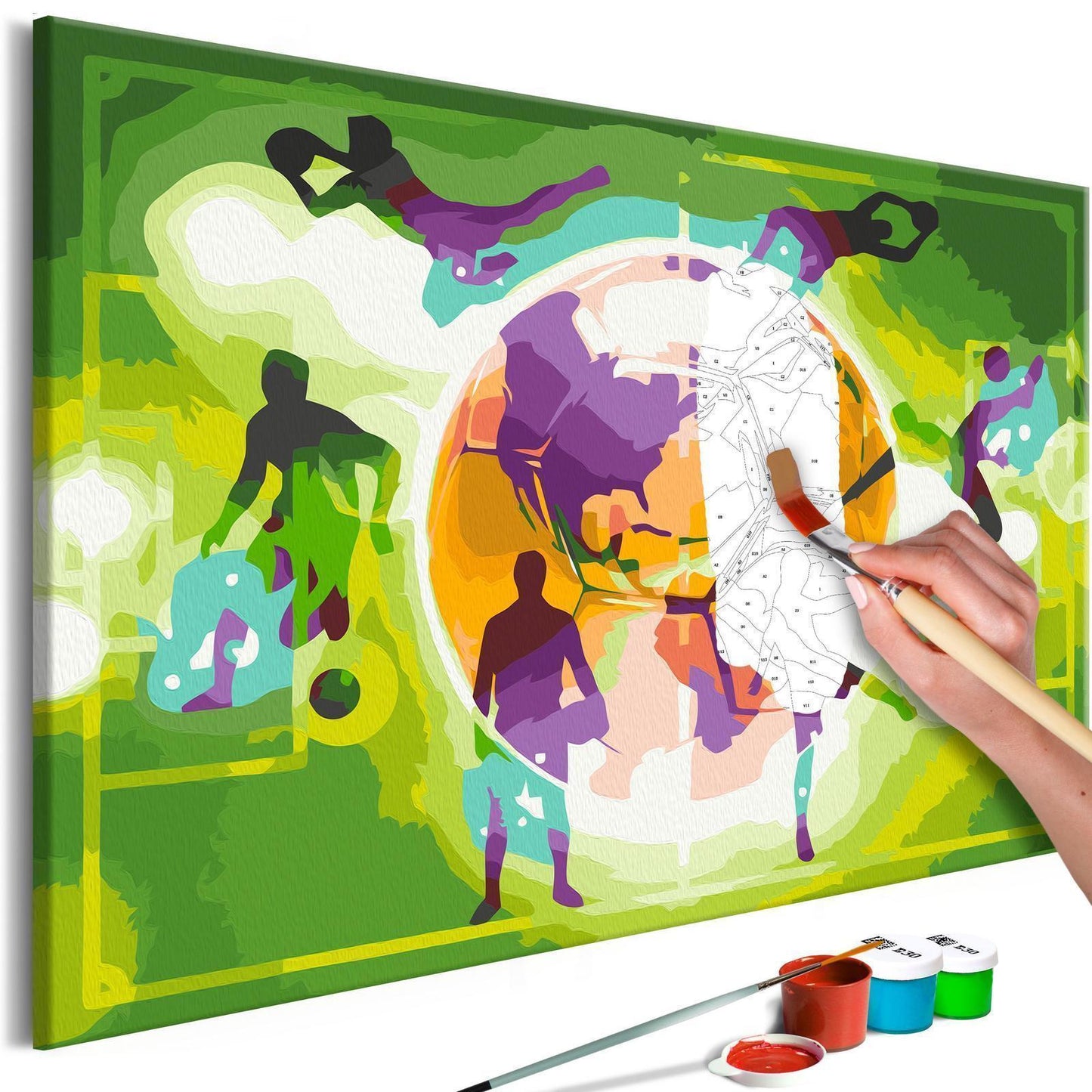Malen nach Zahlen Champions Malset auf Leinwand 60x40cm