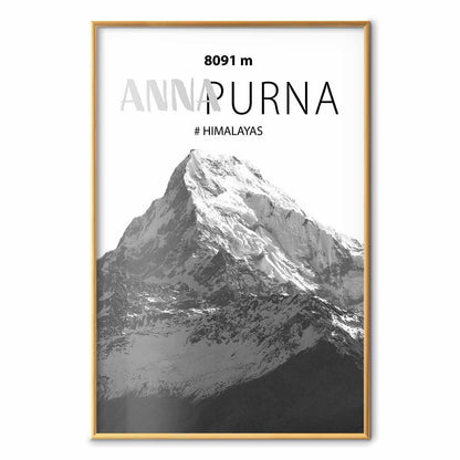 Poster - Majestic mountain peak Annapurna mountain crown mountain landscape