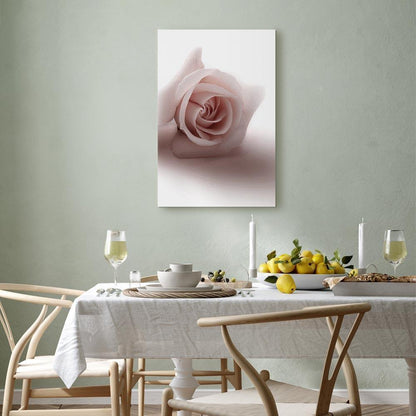 Leinwandbild - Floral Glamour Glow (1-part) - Delicate and Pastel Pink Rose
