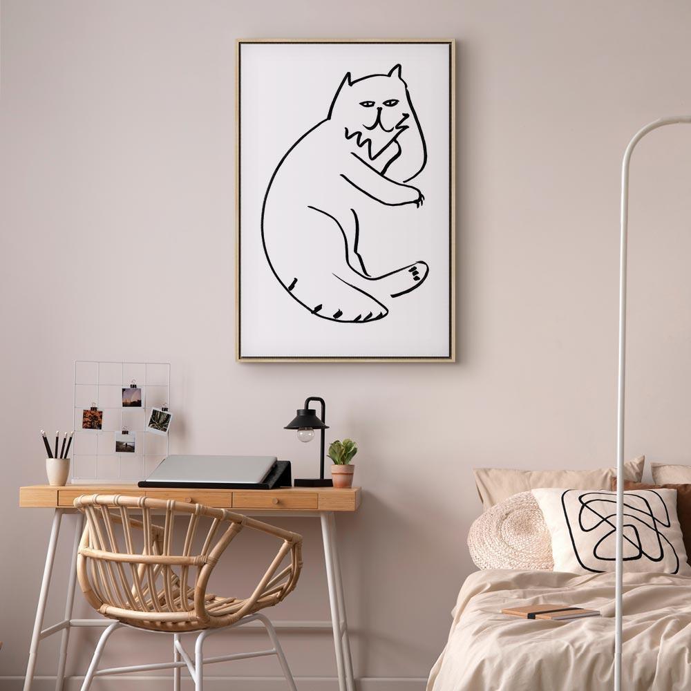 Leinwandbild - Cat Relaxing (1 Part) Vertical