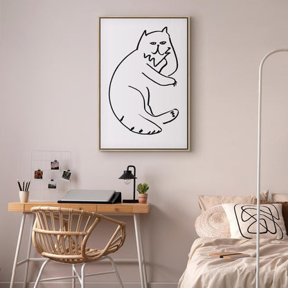 Leinwandbild - Cat Relaxing (1 Part) Vertical
