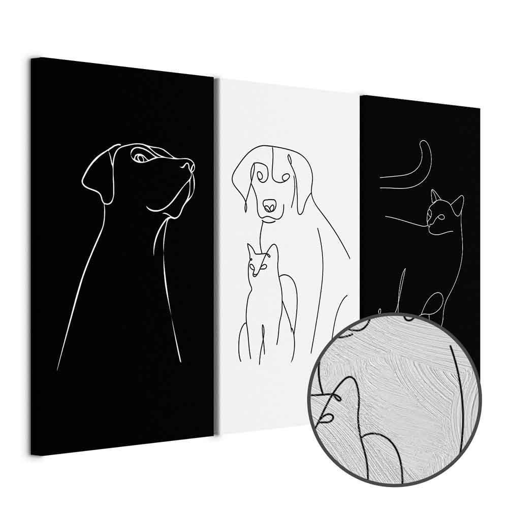 Leinwandbild - Domestic Animals (3 Parts)