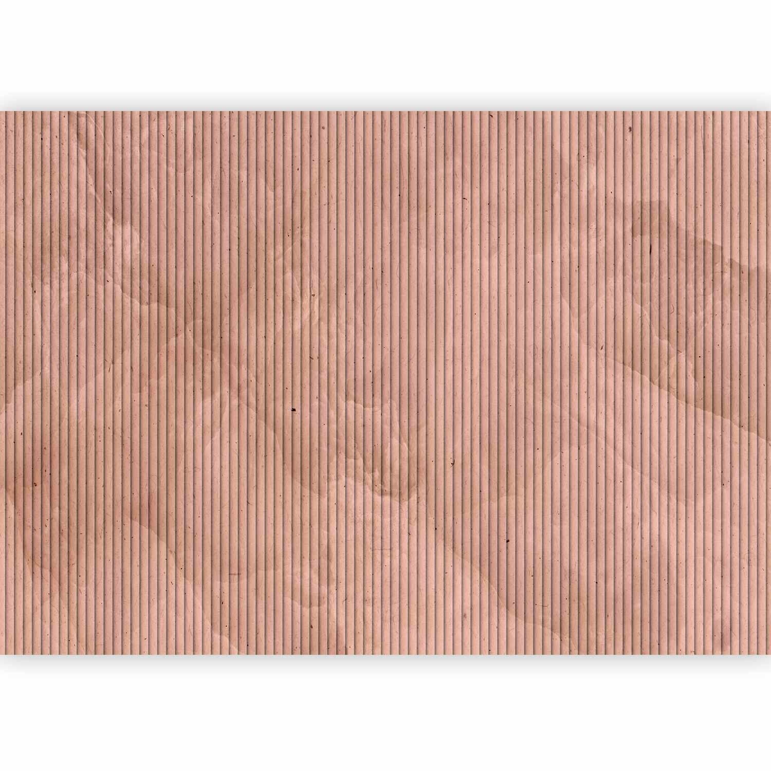Fototapete - Pink reed - solid background with textured vertical stripes with pattern Artgeist