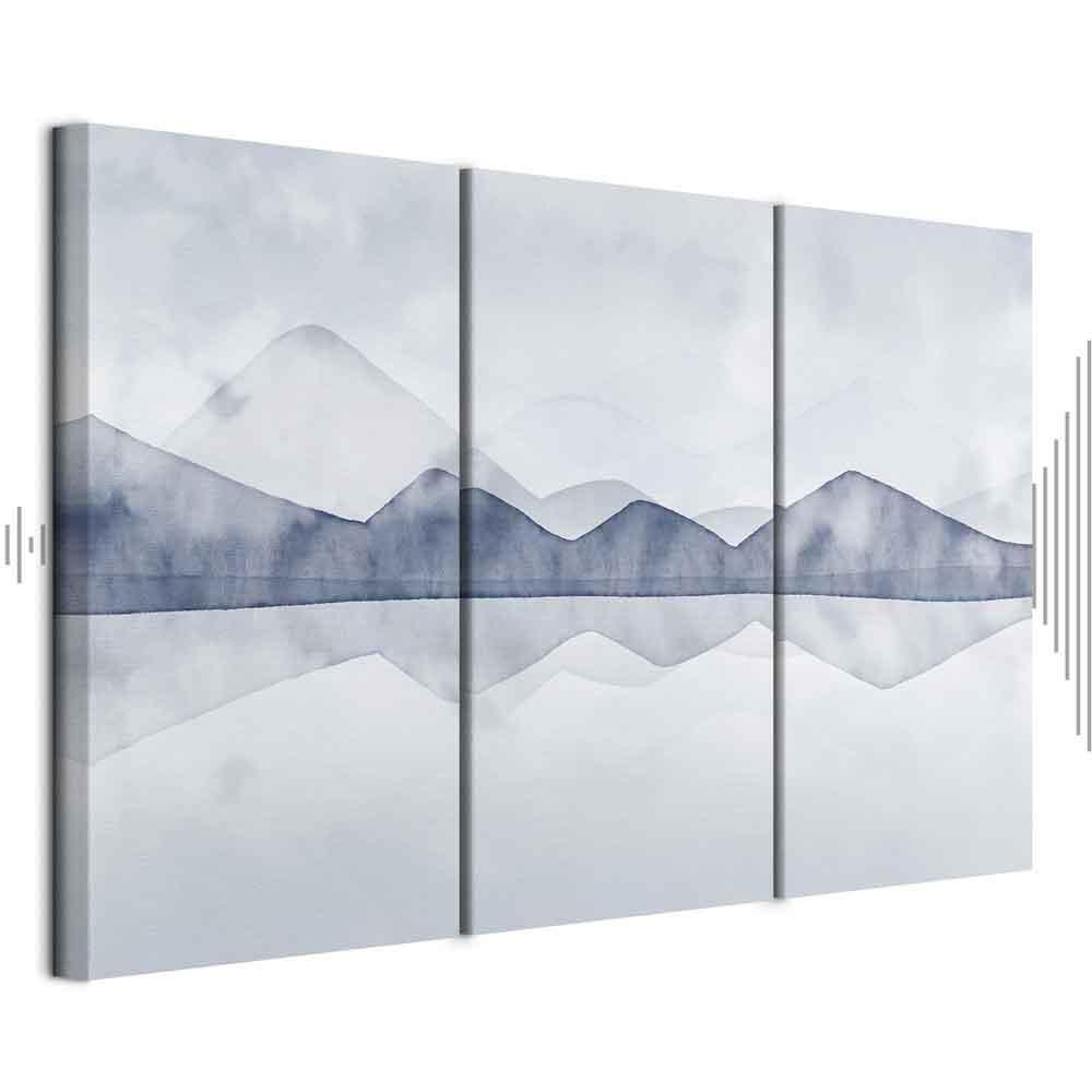 Leinwandbild - Lake in the Mountains (3 Parts)