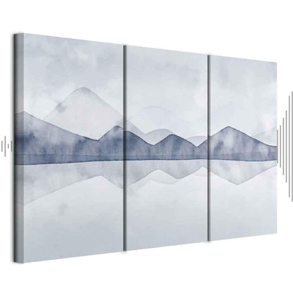 Leinwandbild - Lake in the Mountains (3 Parts)