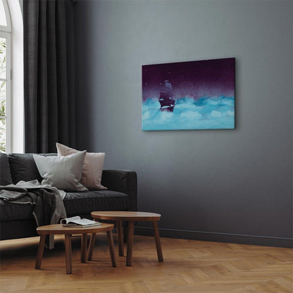 Leinwandbild - Night Waves (1 Part) Wide - Third Variant