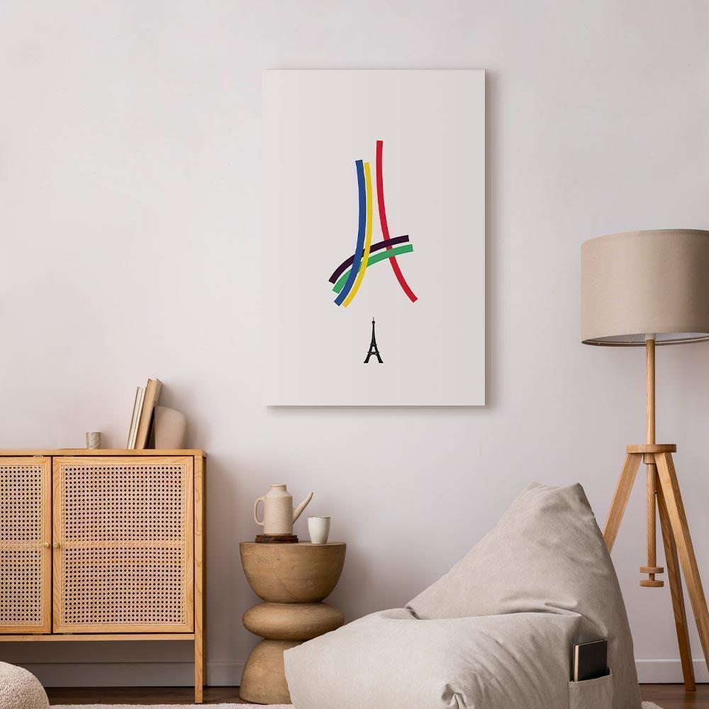 Leinwandbild - Eiffel Tower - Colorful Graphics - Abstraction