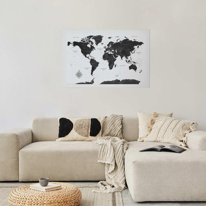 Poster - Monochromatic Map Artgeist