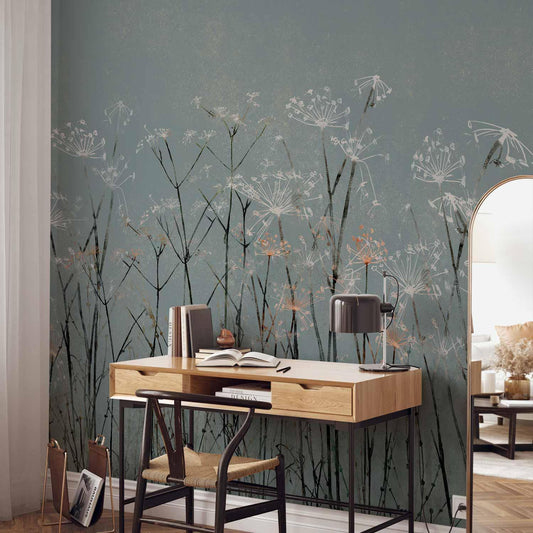 Fototapete „Knoblauchblüten – Florale Ästhetik in zartem Design“