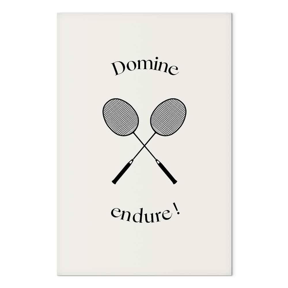 Leinwandbild - Black Badminton Rackets