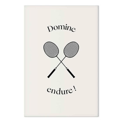 Leinwandbild - Black Badminton Rackets