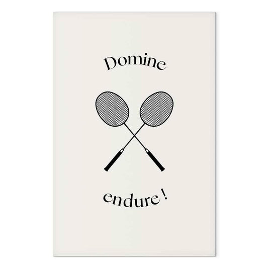 Leinwandbild - Black Badminton Rackets