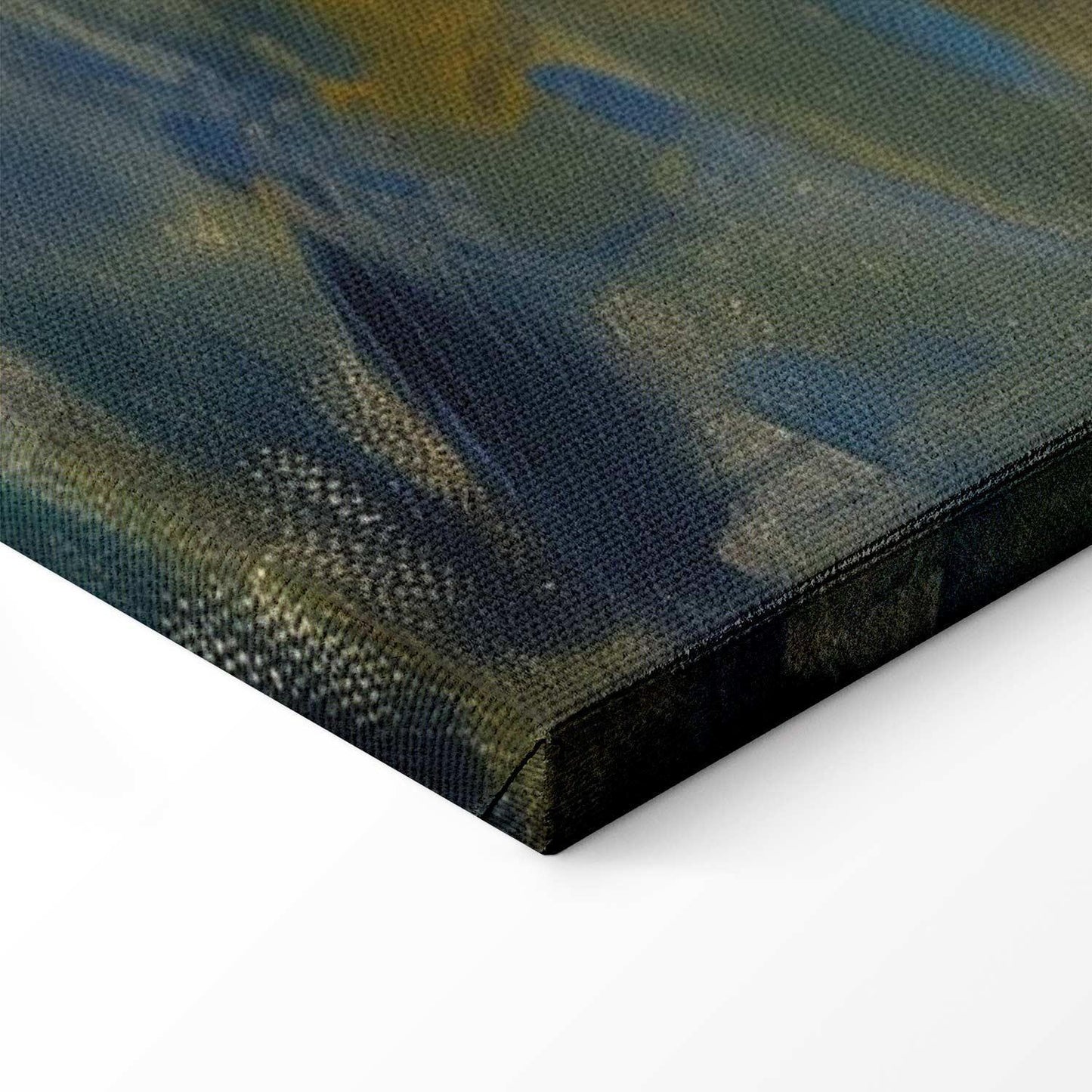 Leinwandbild - Boat crossing - painting of two women sailing a boat on a river