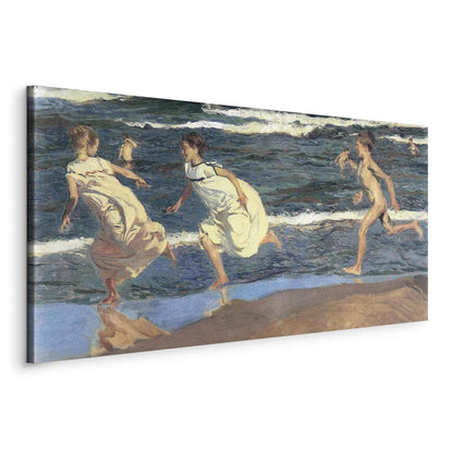 Leinwandbild - Joaquín Sorolla y Bastida – Running along the Beach