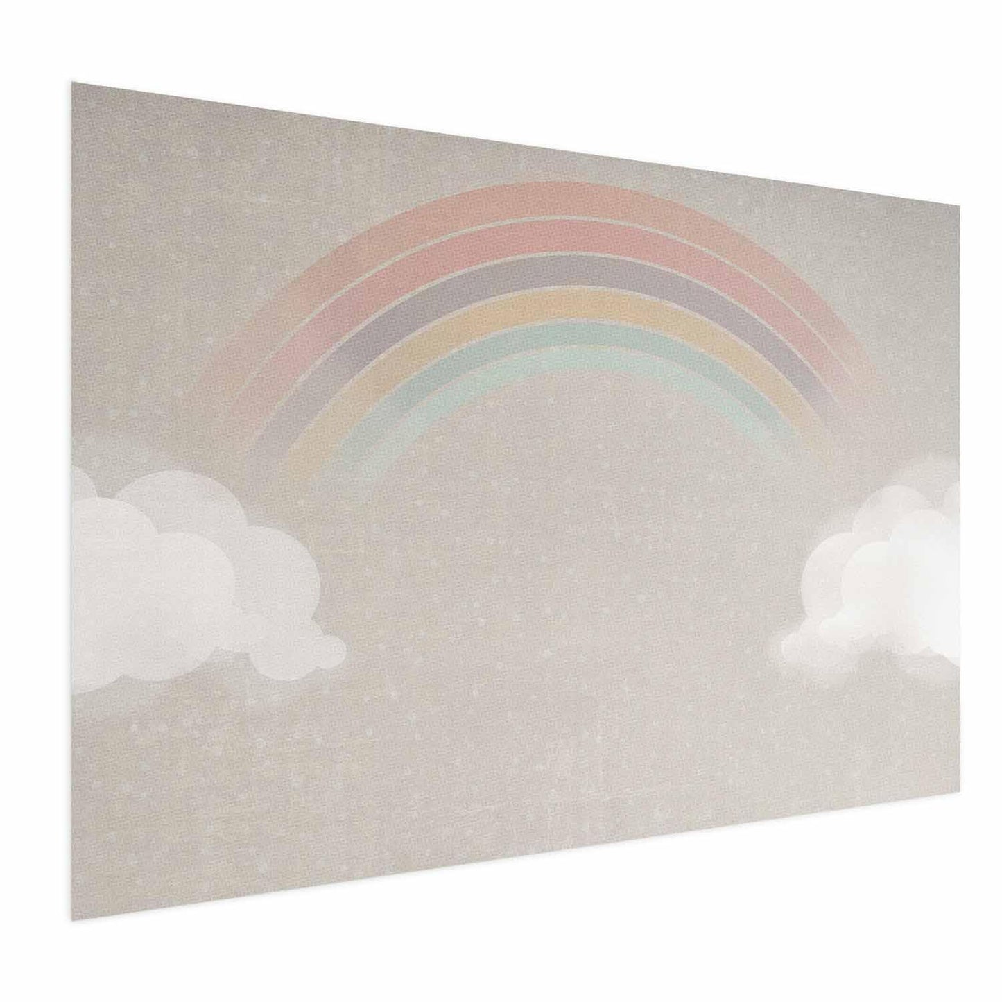 Poster Regenbogen im Regen – Sanfte Farben, leise Magie