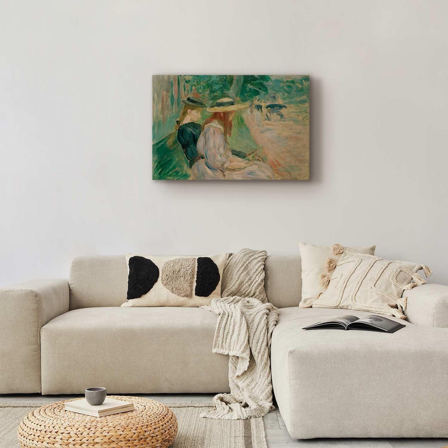 Leinwandbild - Berthe Morisot – Sur un banc de Bois de Boulogne