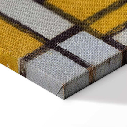 Leinwandbild - Piet Mondrian – Composition with grid 5