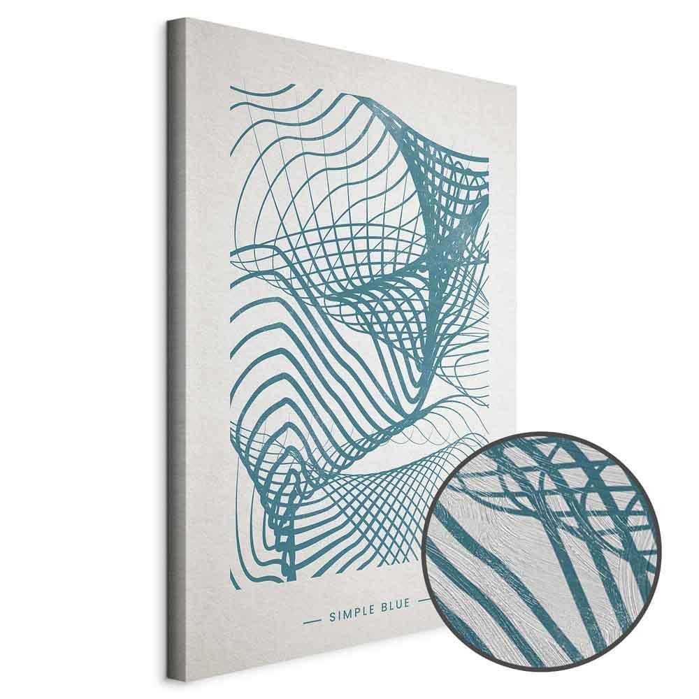 Leinwandbild - Simple Blue (1 Part) Vertical