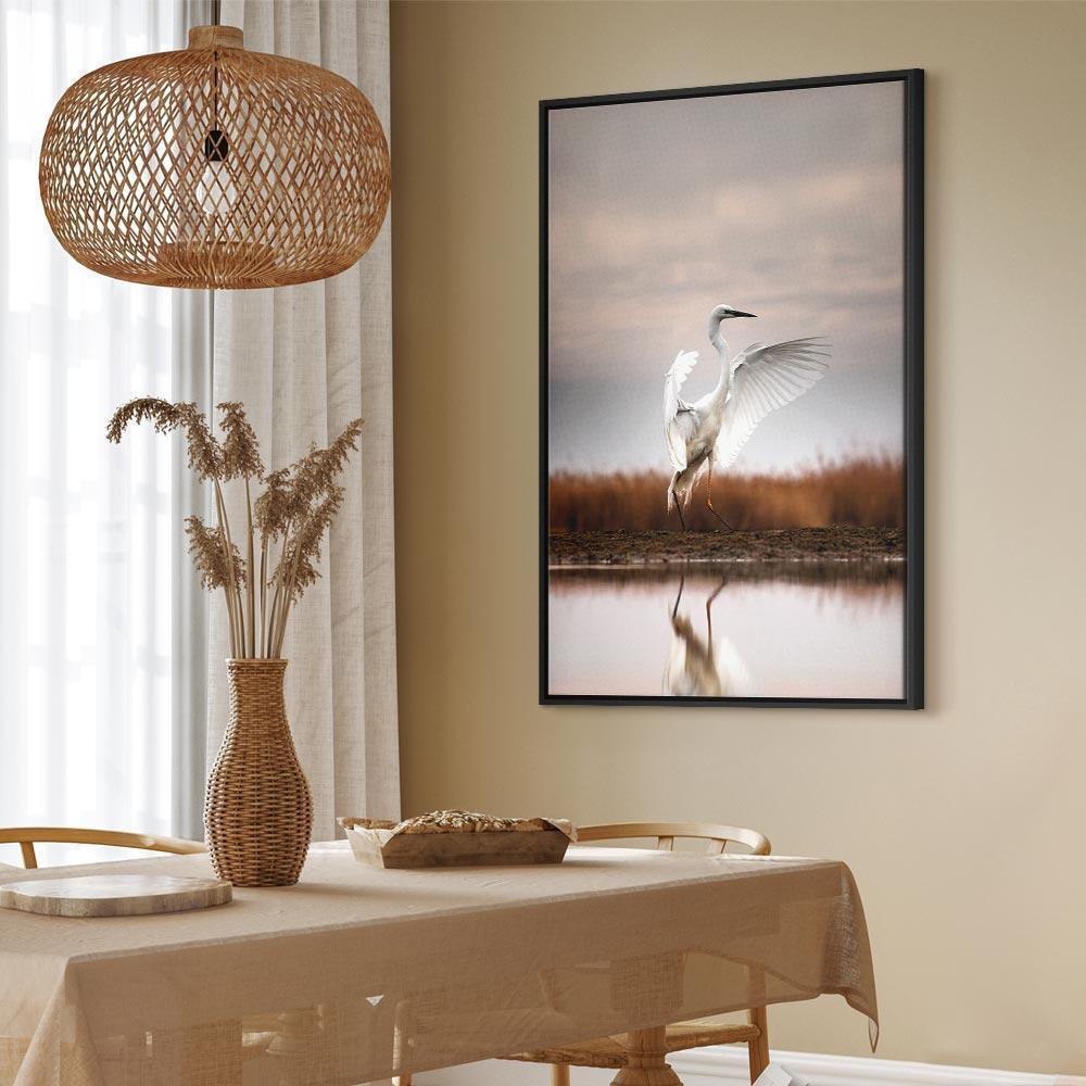 Leinwandbild - Autumn by the Lake (1 Part) Vertical