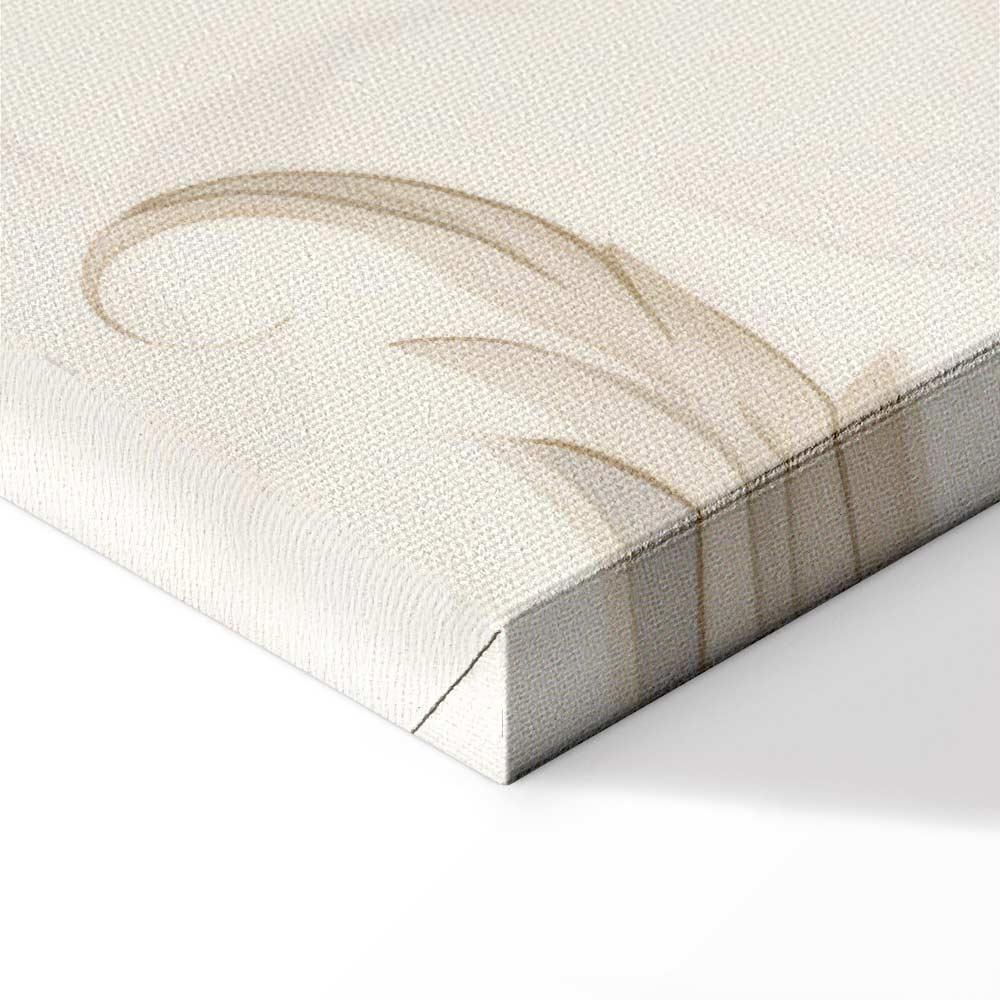 Leinwandbild - Turquoise Flowers in Retro Ambience Floristic Ornaments