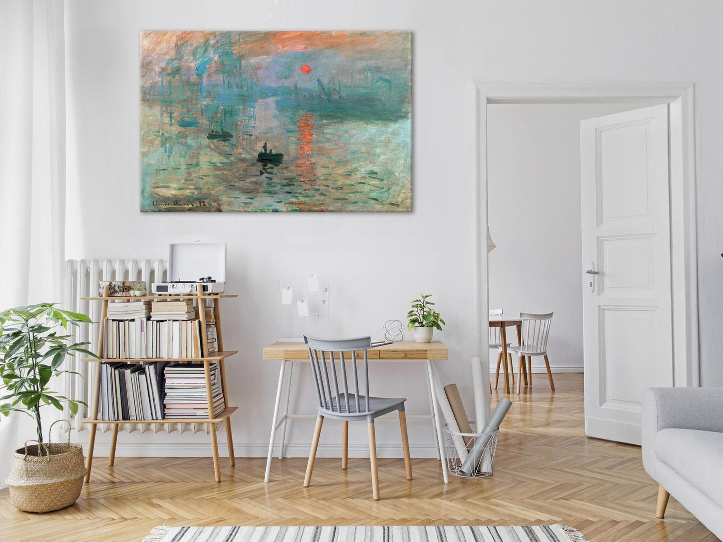 Leinwandbild - Impression, Sunrise - Claude Monet’s Painted Landscape of the Port Artgeist