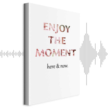 Leinwandbild - Unique Moment (1-part) - English Text on White Background
