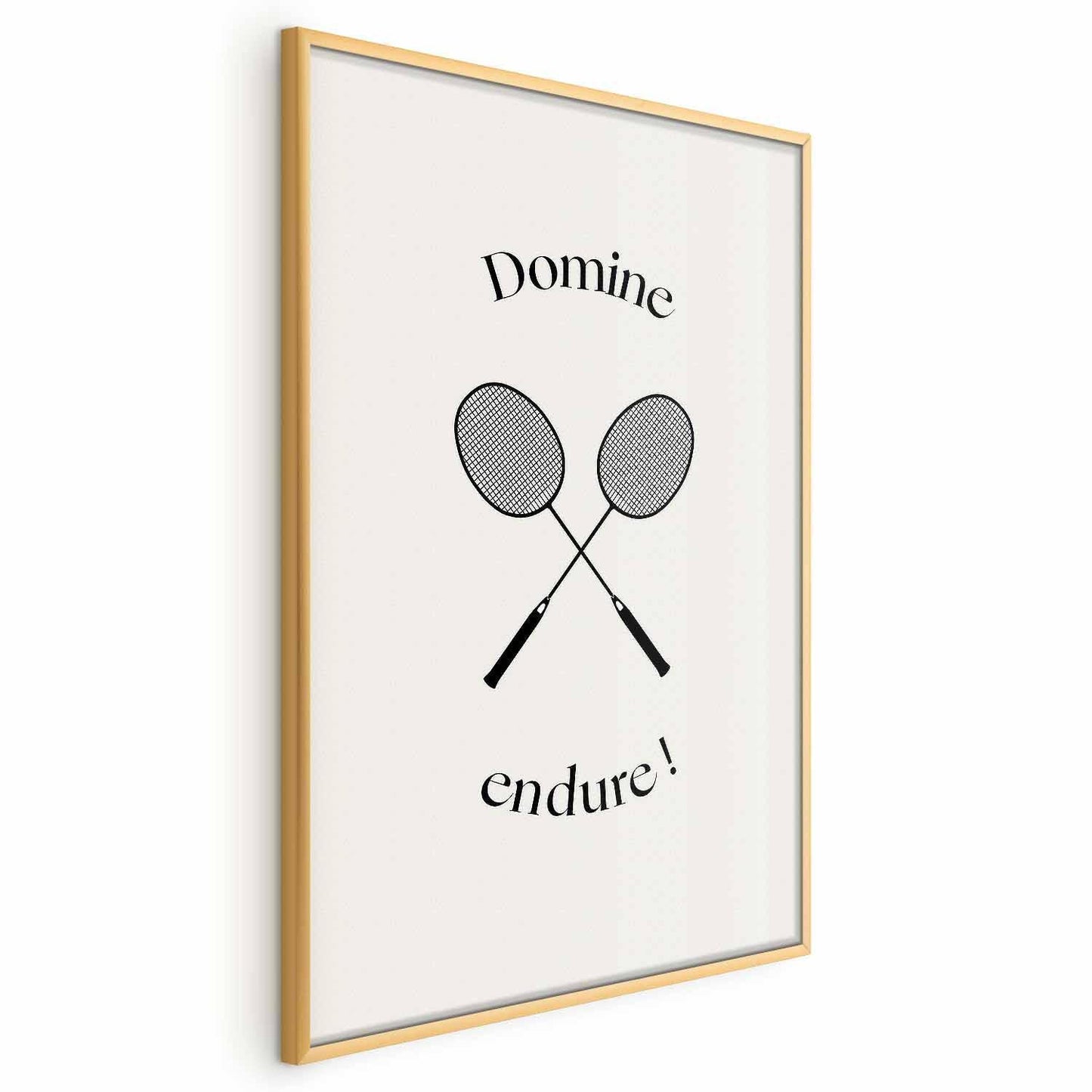 Poster - Summer Games - Badminton Rackets on a White Background