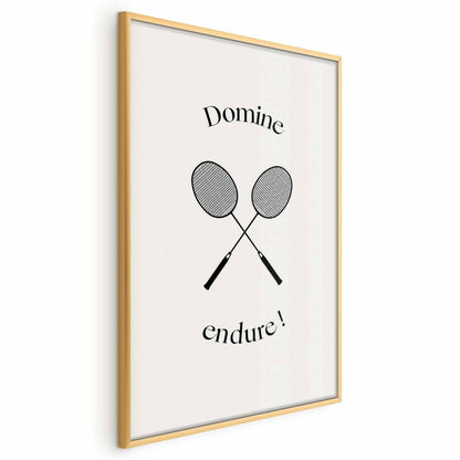 Poster - Summer Games - Badminton Rackets on a White Background