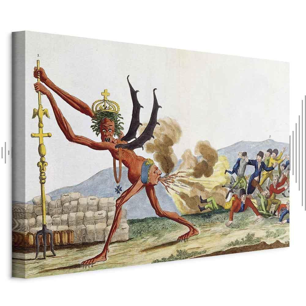 Leinwandbild - Jacques-Louis David – Caricature of the English Government