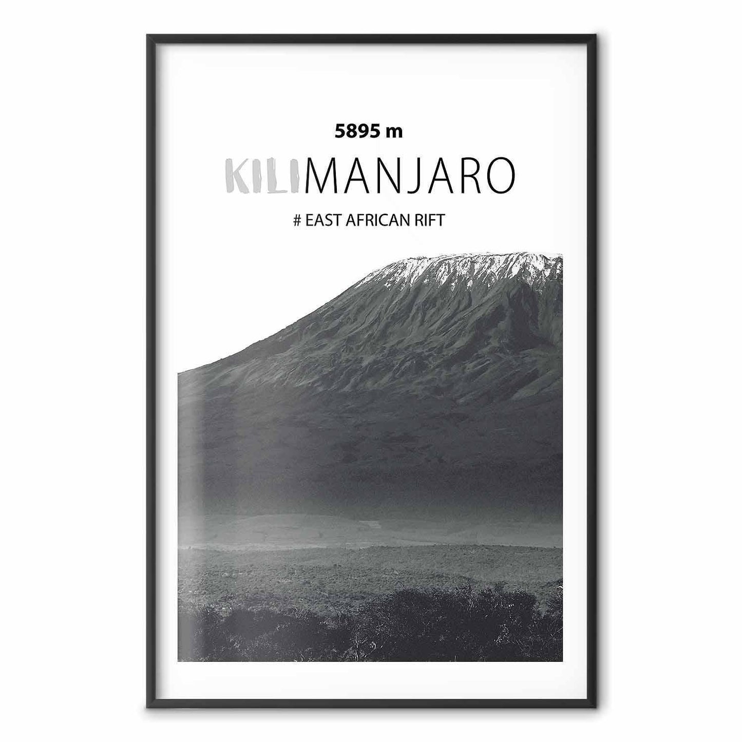 Poster - The majestic Kilimanjaro mountain peak, crown of mountains, mountain landscape