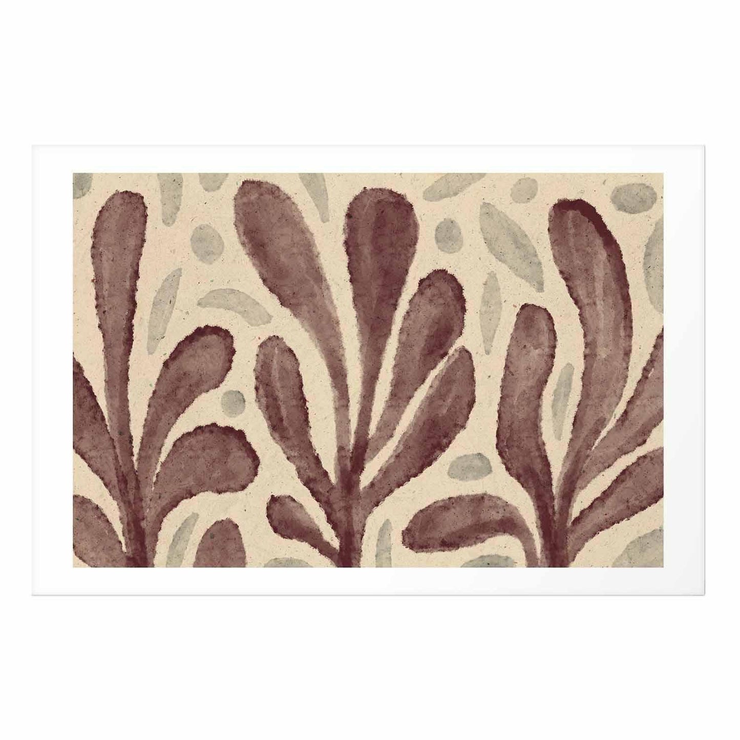 Poster - Leaves and Spots - large trembling shapes inspired by Matisse