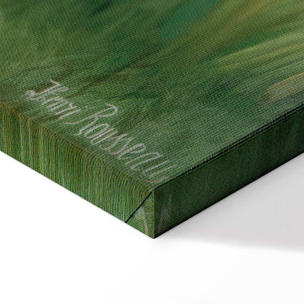 Leinwandbild - Henri Rousseau – Le Lion ayant faim se jette sur l'Antilope