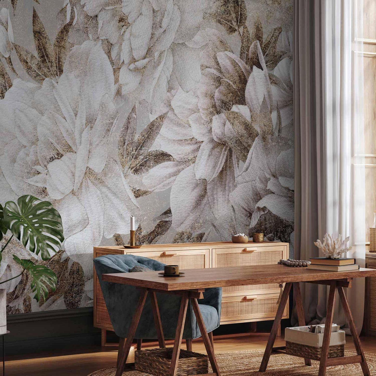 Fototapete Entfaltung des Duftes – Sinnliche Blütenpracht in zarten Farben