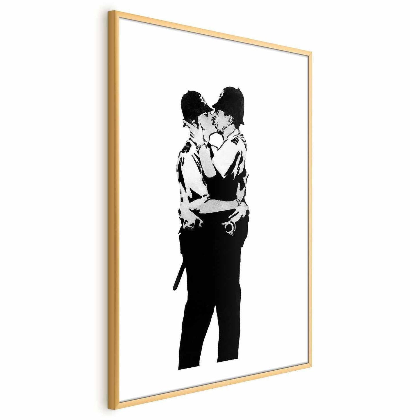Poster Küssende Polizisten – Street-Art-Klassiker von Banksy
