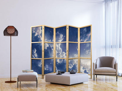 Japanischer Paravent - Starry Clouds and Delicate Light Over a Corner of the Sky Artgeist
