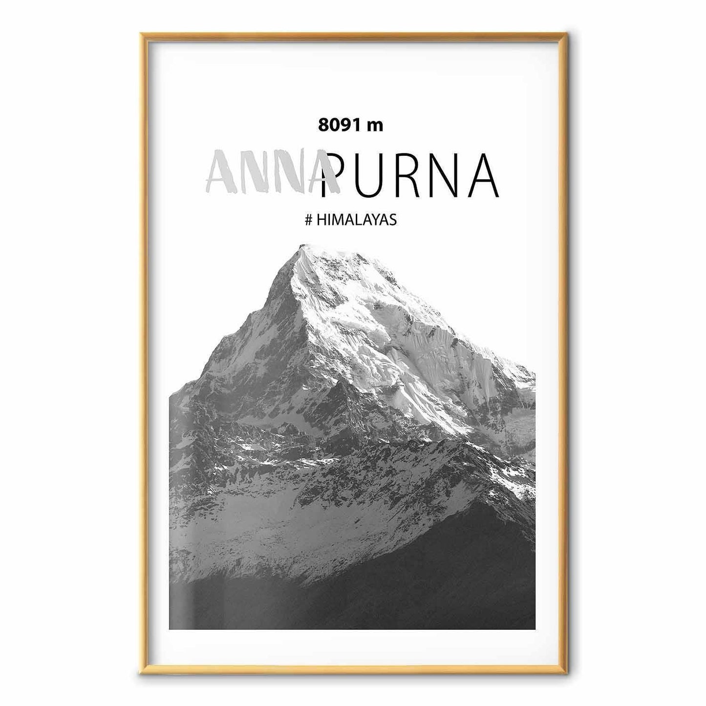 Poster - Majestic mountain peak Annapurna mountain crown mountain landscape
