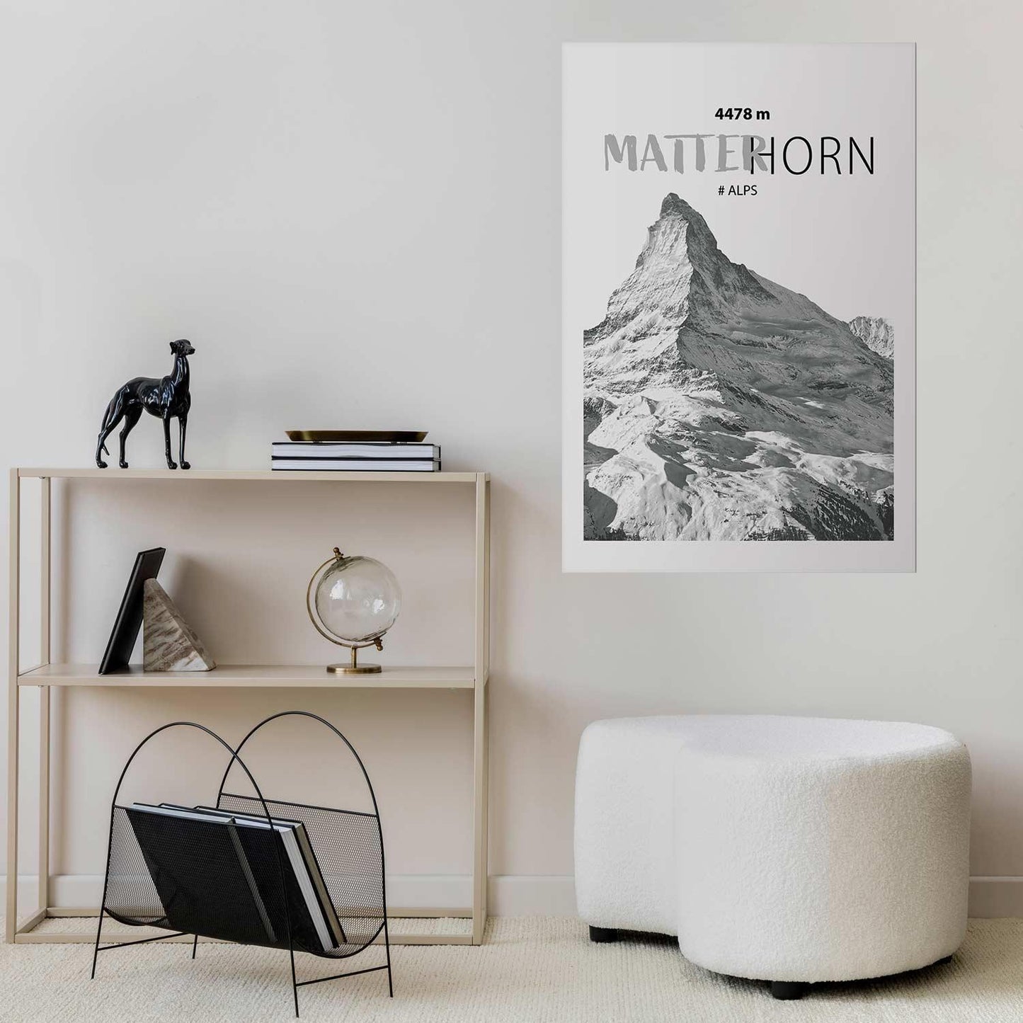 Poster - The majestic Matterhorn mountain peak, crown of mountains, mountain landscape