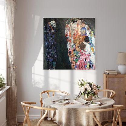 Leinwandbild - Gustav Klimt – Death and Life