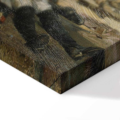 Leinwandbild - Joaquín Sorolla y Bastida – The death of Pedro Velarde y Santillán during the defence of the Monteleon Artillery Barracks