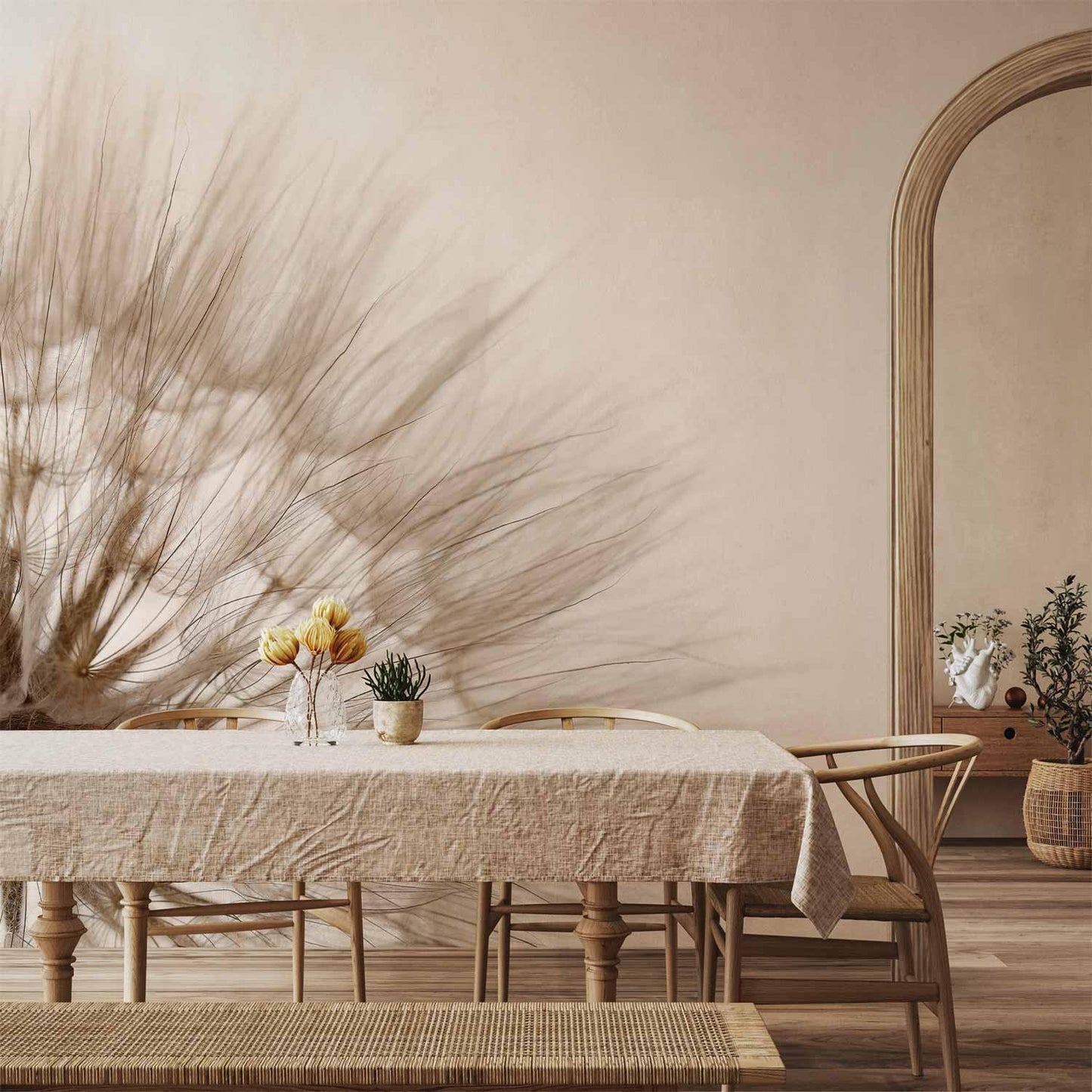 Fototapete - Nature close-up - close-up motif of a blowfly flower in sepia