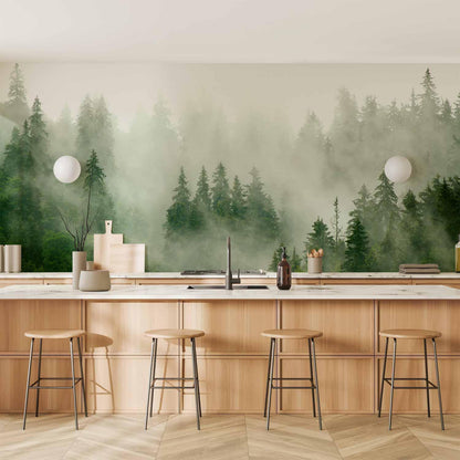 Fototapete - Mountain Forest (Green)